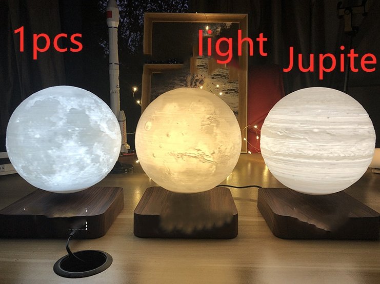 Magnetic Levitation Table Lamp Moon Light 3D Printing Planet Night Light - Image 5