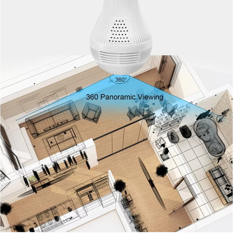 1080p Indoor E27 Bracket Monitoring Z Camera Light Bulb - Image 4