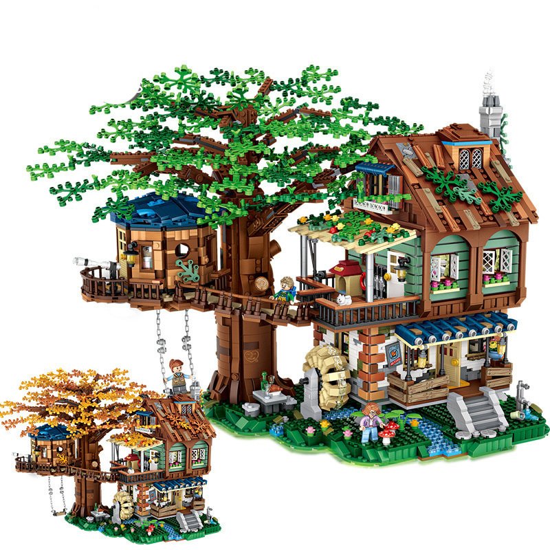 4761pcs Forest Tree House Model Building Blocks with Figures DIY Assembly Small Particle Bricks Toys for Children Christmas Gift - Image 4
