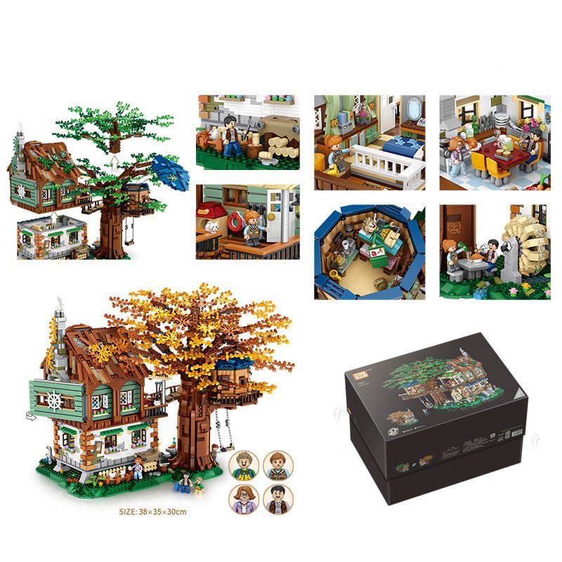 4761pcs Forest Tree House Model Building Blocks with Figures DIY Assembly Small Particle Bricks Toys for Children Christmas Gift - Image 2