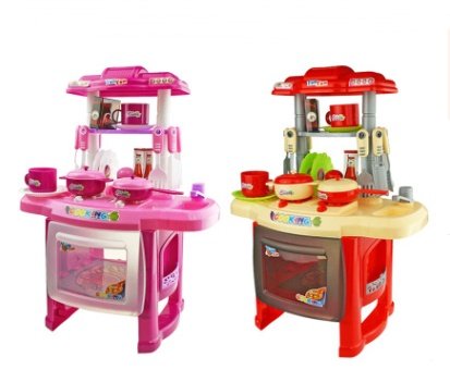 Children's educational light music cooking tableware table play house kitchen toys angle show toy play house - Image 3