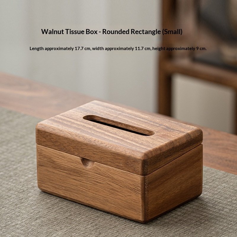 Walnut Tissue Box Living Room Chinese-style Napkin Holder - Image 6