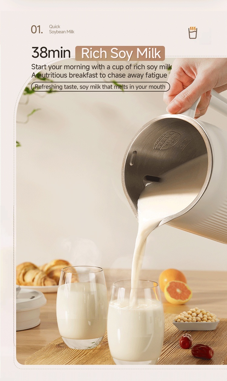 Soybean Milk Machine Multifunction Juicer Portable Blender Automatic Heat Home Soy Milk Maker Kitchen Gadgets - Image 5