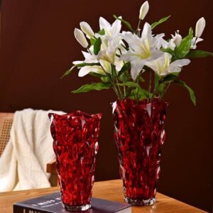 Large-Caliber Thickened Bohemian Glass Vase For Home Flower Arrangements
