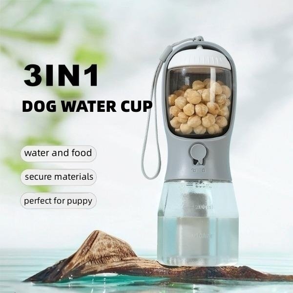 Dog Water Cup Drinking Food Garbage Bag Three-in-one Portable Small Multi-functional Pet Cups Pets Supplies - Image 3
