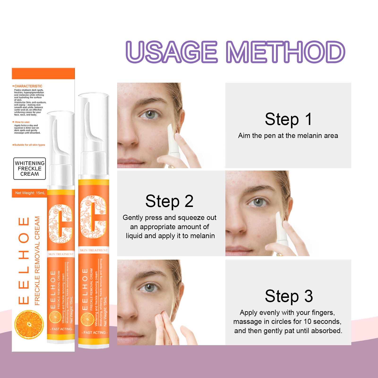 EELHOE VC Beauty Pen, Moisturizing Facial Skin, Reduce Spots And Melanin Skin Beauty Pen - Image 6