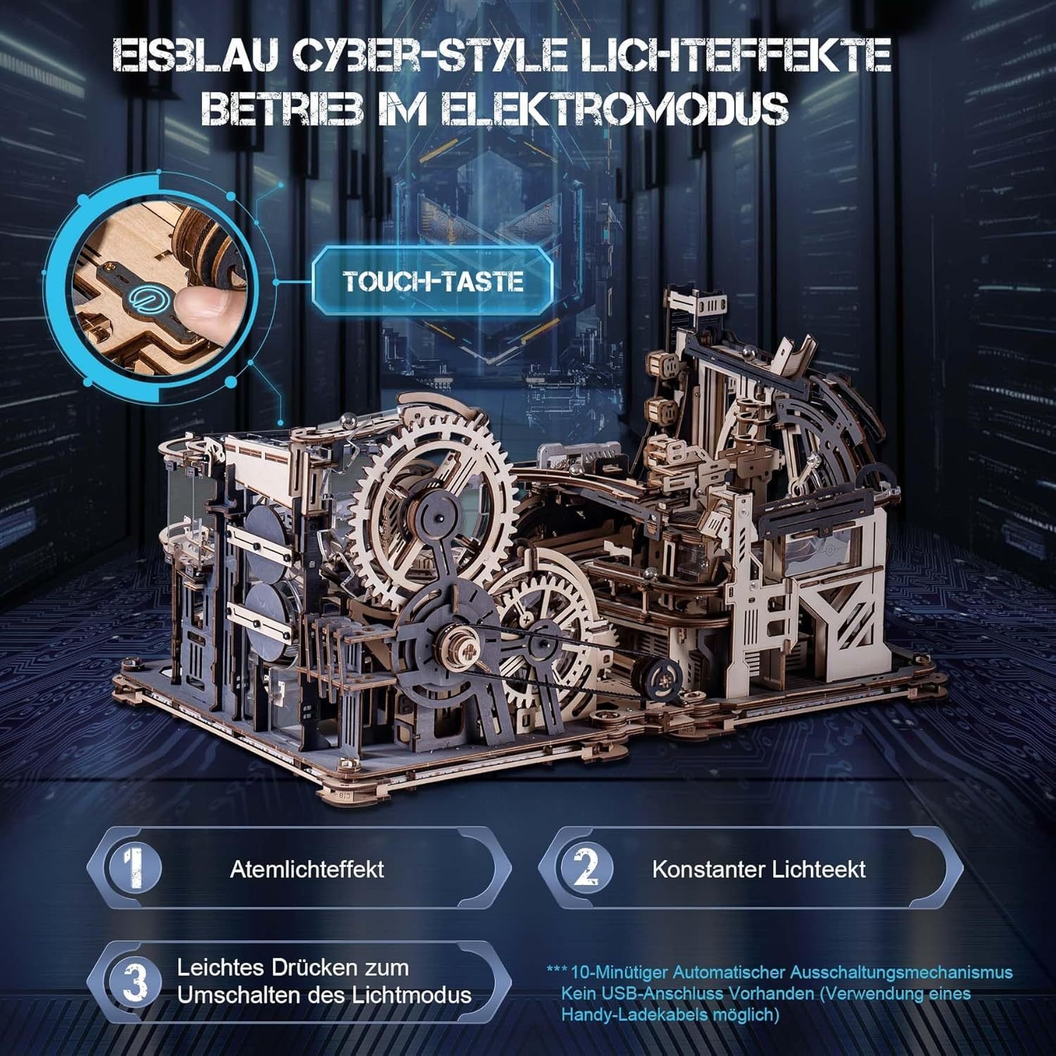 ROBOTIME Marble Run Link Pack For Marble Night City LGA01 & Marble Spaceport LGC01, 3D Wooden Puzzles Adults Model Kits To Build Gifts For Boys LG01 - Image 10