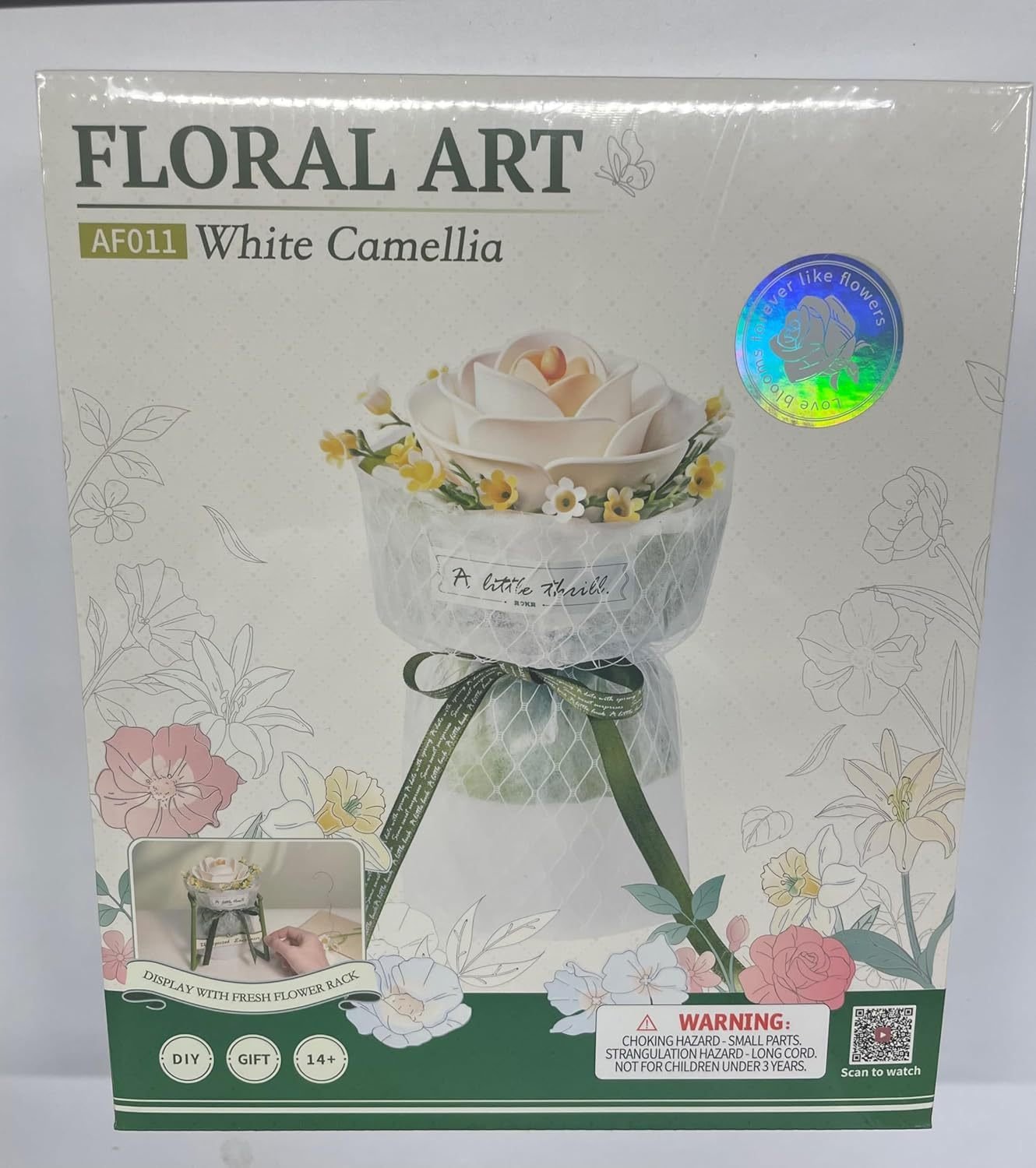 ROBOTIME Artificial Flowers 3D Puzzle Model Kits Puzzles For Adults To Build, Decoration Home Decor Accessories Living Room Gifts For Women, Camellia - Image 2