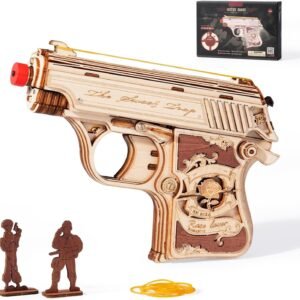ROBOTIME 3D Puzzle Wooden Hideout Gun Mechanical Construciton Model Craft Kits